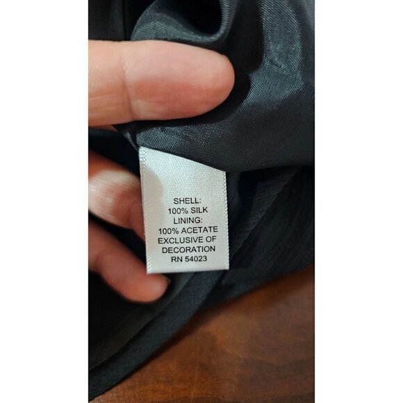 Banana Republic NWT black 100% silk flowy mini crisscross front dress size 0 - Picture 6 of 8